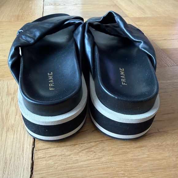 Frame platform leather slide sandals - Picture 5 of 5